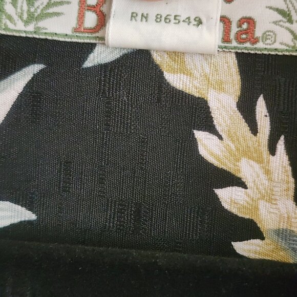 Tommy Bahama Mens Camp Button Up Shirt Short Sleeve Hawaiian Silk Black Size XL - Picture 5 of 6